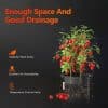 5-pack 11 gallon grow bags Heavy Duty 300G Thickened Nonwoven Plant Fabric Pots with Handles