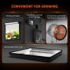 2025 Spider Farmer® 5’x5’X6.5′ Complete Grow Tent Kit丨Newest Version G8600 Full Spectrum LED Grow Light丨6” Ventilation System with Humidity and Temperature Controller