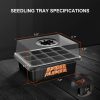 4 Pack Seed Trays with 48”X20.75” Seedling Heat Mat & Controller Set for Indoor Home Gardening Seed Starting