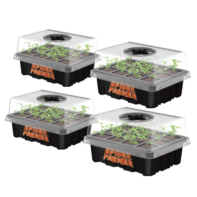 2025 Spider Farmer® 4 Pack Seed Starting Trays Germination Tray