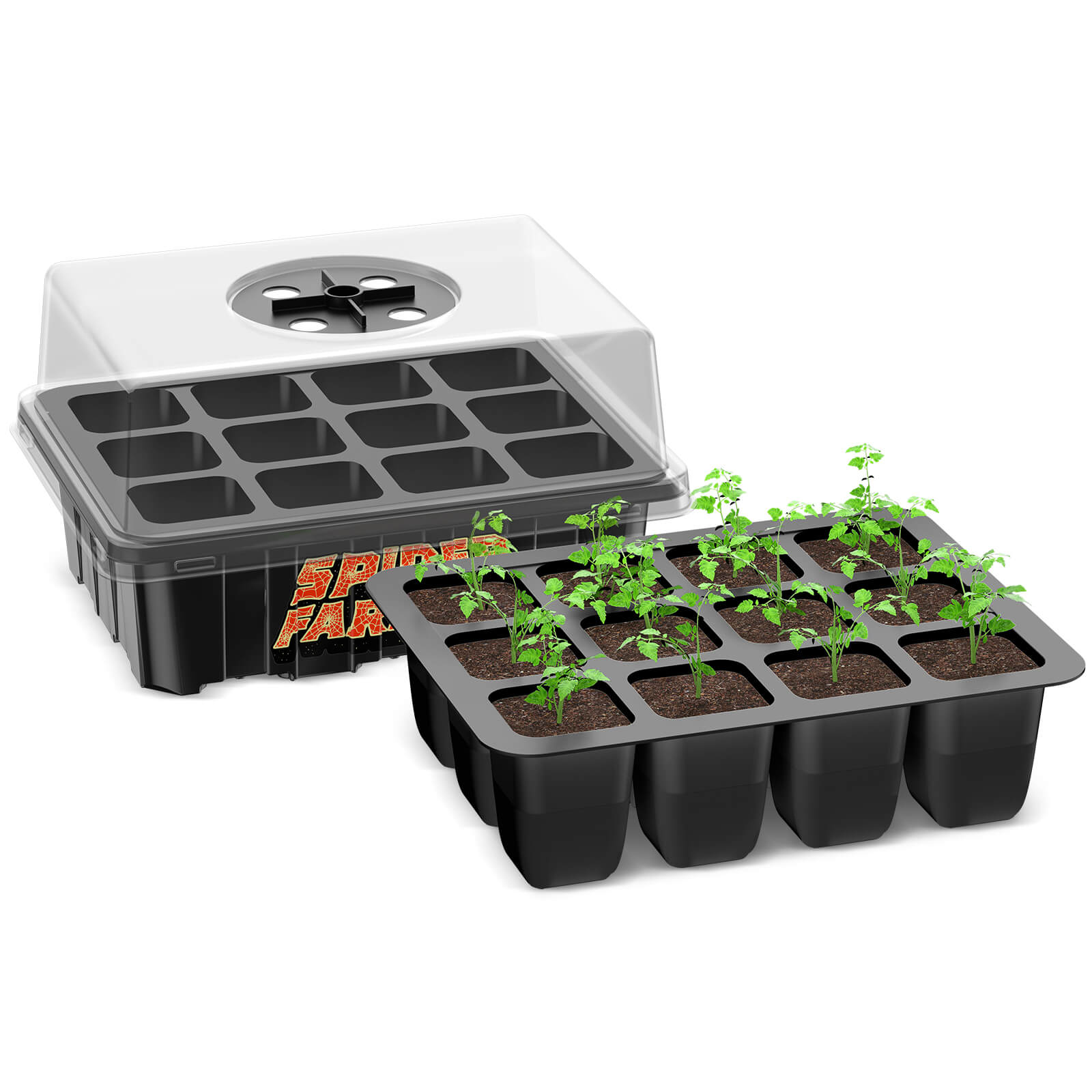 2025 Spider Farmer® 4 Pack Seed Starting Trays Germination Tray