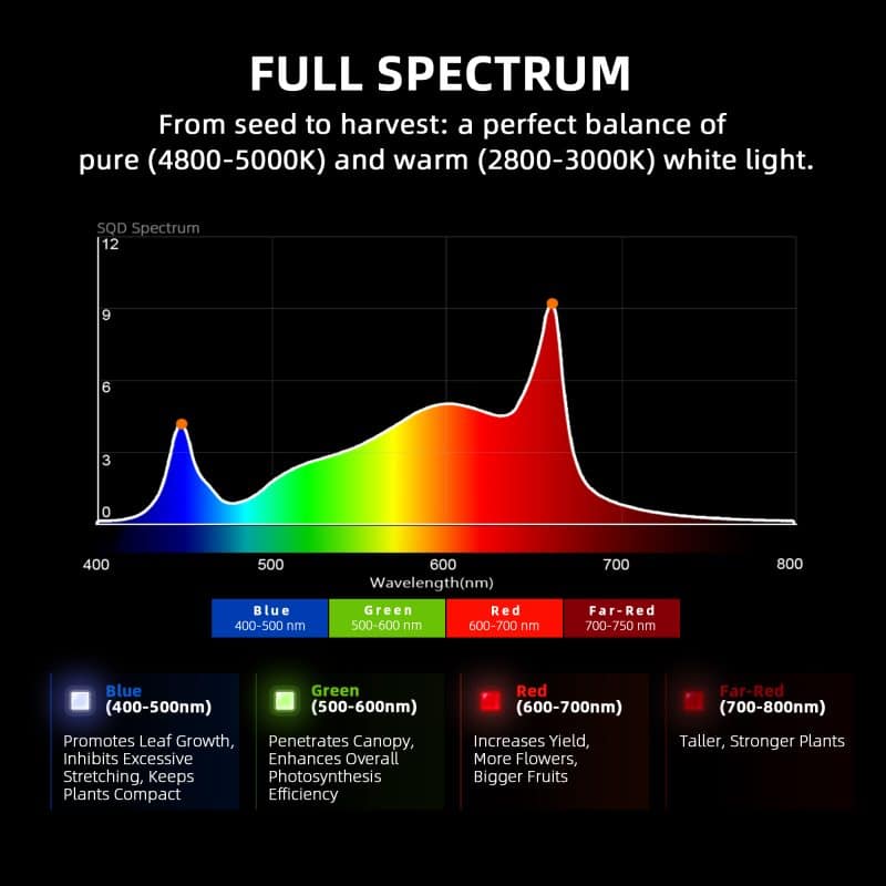 [Pre-order] 2025 Spider Farmer® G4500 320W WiFi & Bluetooth App-Controlled Dimmable Cost effective Full Spectrum High Yield LED Grow Light for 2X4 / 3X5 Grow Tent