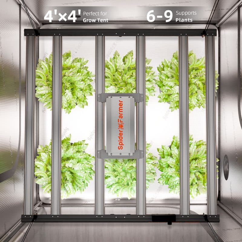 2025 Spider Farmer® G5000 480W WiFi & Bluetooth App-Controlled Dimmable Cost effective Full Spectrum High Yield Commercial LED Grow Light for 4X4 Grow Tent