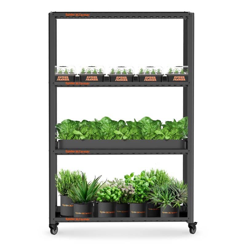 Spider Farmer® 3 Tiers Metal Plant Stand with Plant Trays