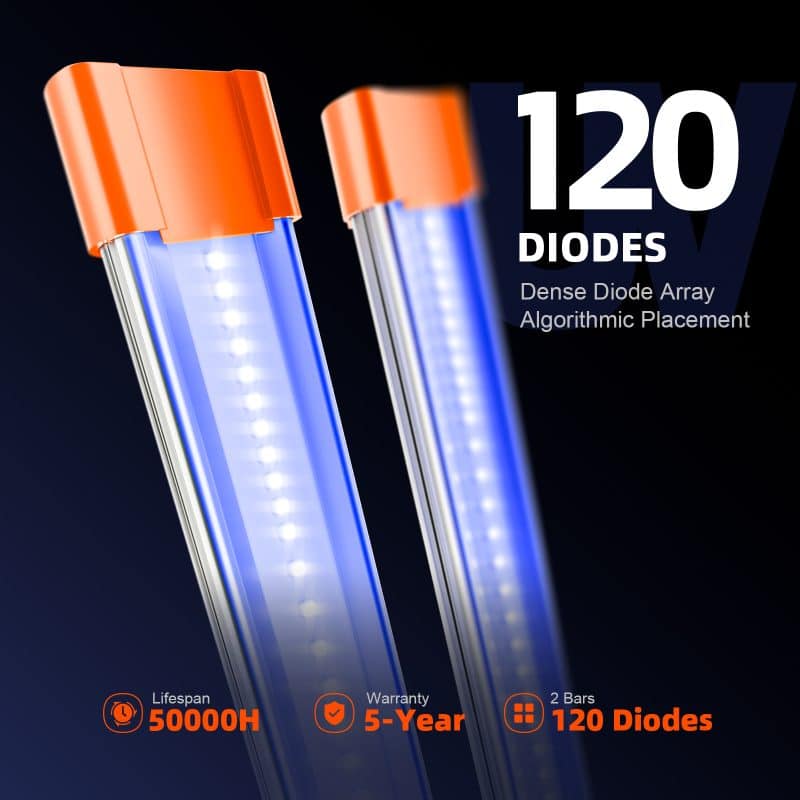 Spider Farmer Supplemental UV 365nm LED Light Bar Set for Plant_dense diodes_60cm_2