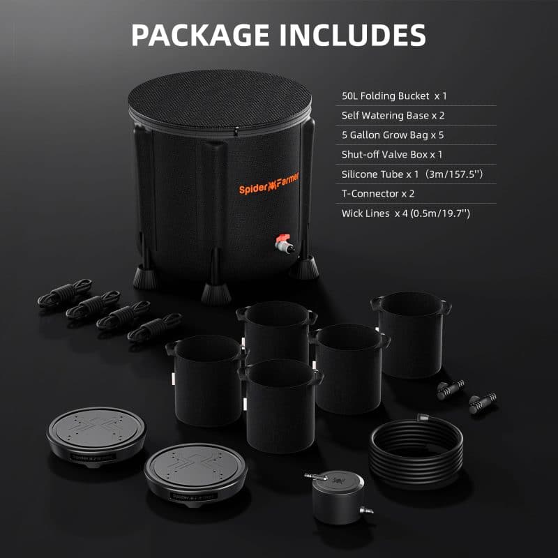 Spider Farmer Self-watering System With 2 kits for Indoor Grow Tents, Greenhouses