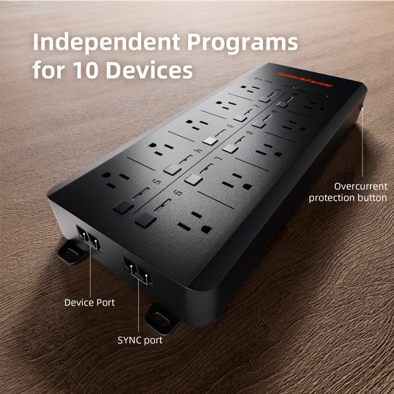 Pre-Order丨2025 GGS AC10 Power Strip Kits, App-Based Smart Controls for Grow Room and Tent